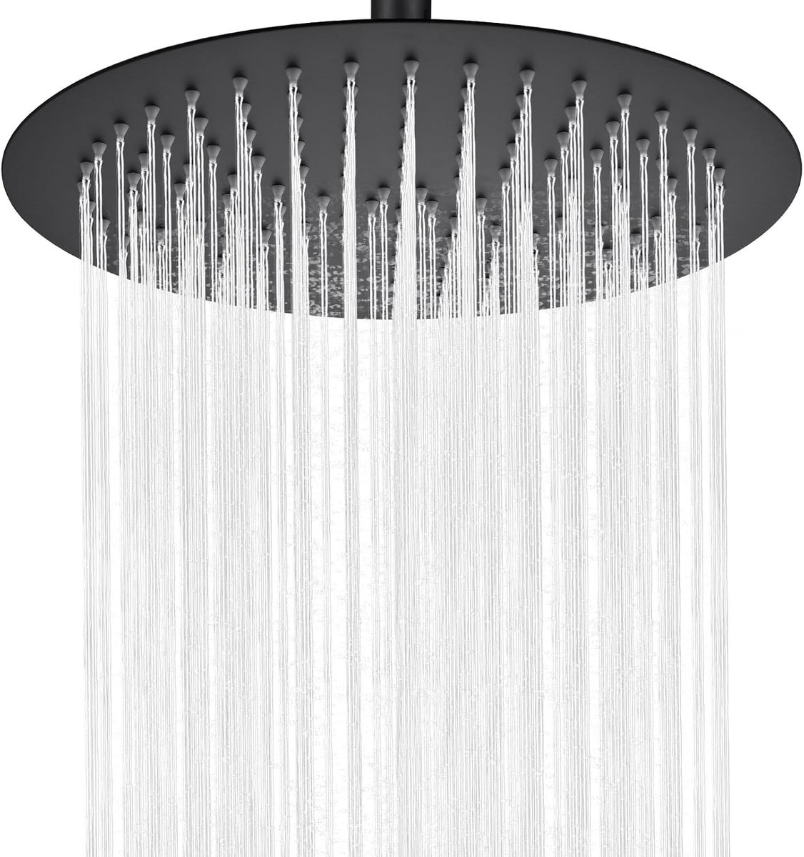 Regendouche deluxe - Zwart - 25 cm - Roestvrijstalen Grote Ronde Douchekop - Voor Comfortabele Douchebeleving