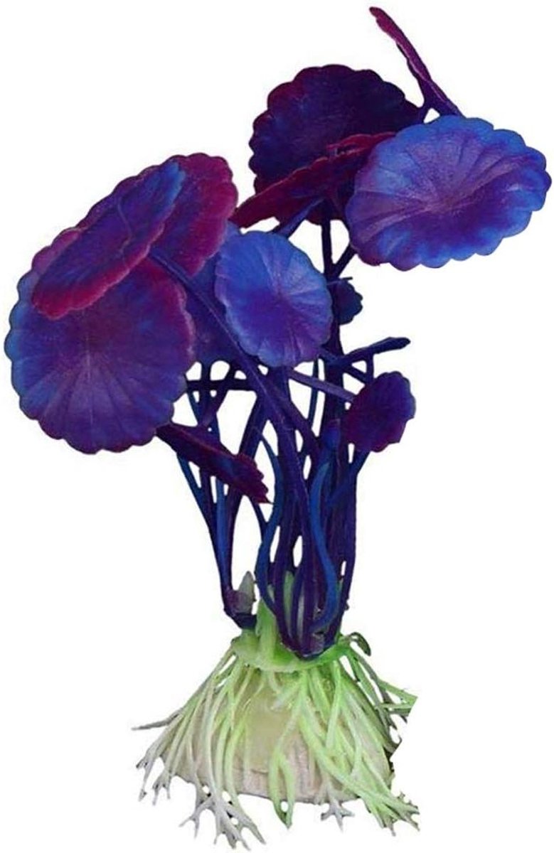 Kunstplant Aquarium Decoratie - Keramische Basis Plant - Aquarium Verfraaien - Niet-giftig Materiaal - 1 Item - Groen