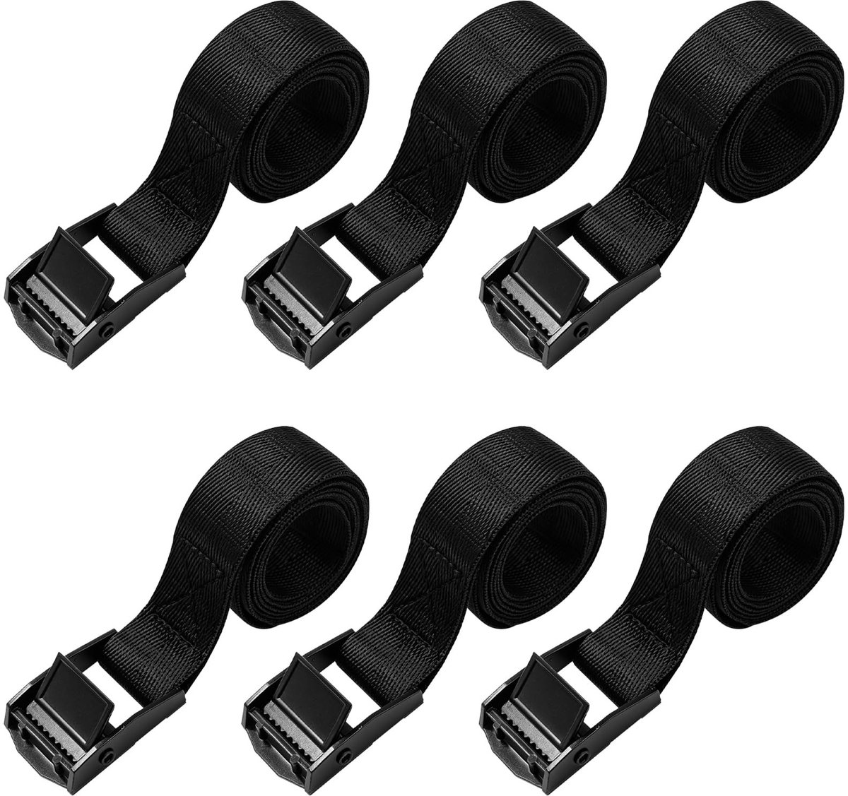 Omgoods - Set van 6 Lashing Straps met Metaalgesp en 250 kg Belastbaarheid