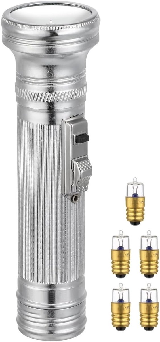 Retro Fakkel Set van 2 Stuks, Vintage Metalen Fakkels voor Landelijke Huizen, Inclusief 5 Reserve Lampen en Ideaal voor Buitengebruik