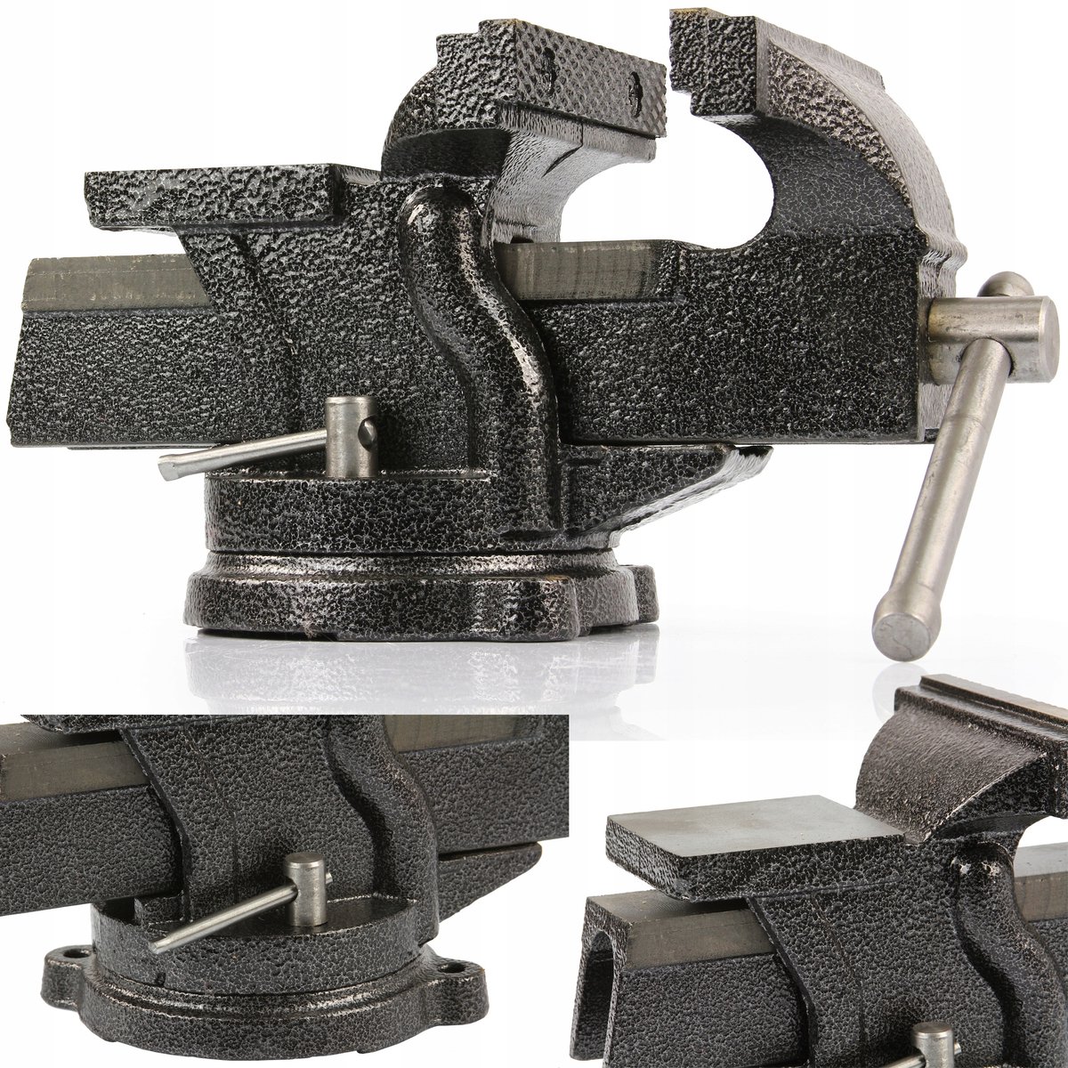 Gietijzeren Werkbankklem 150mm met Aambeeld & 360° Draaibaar