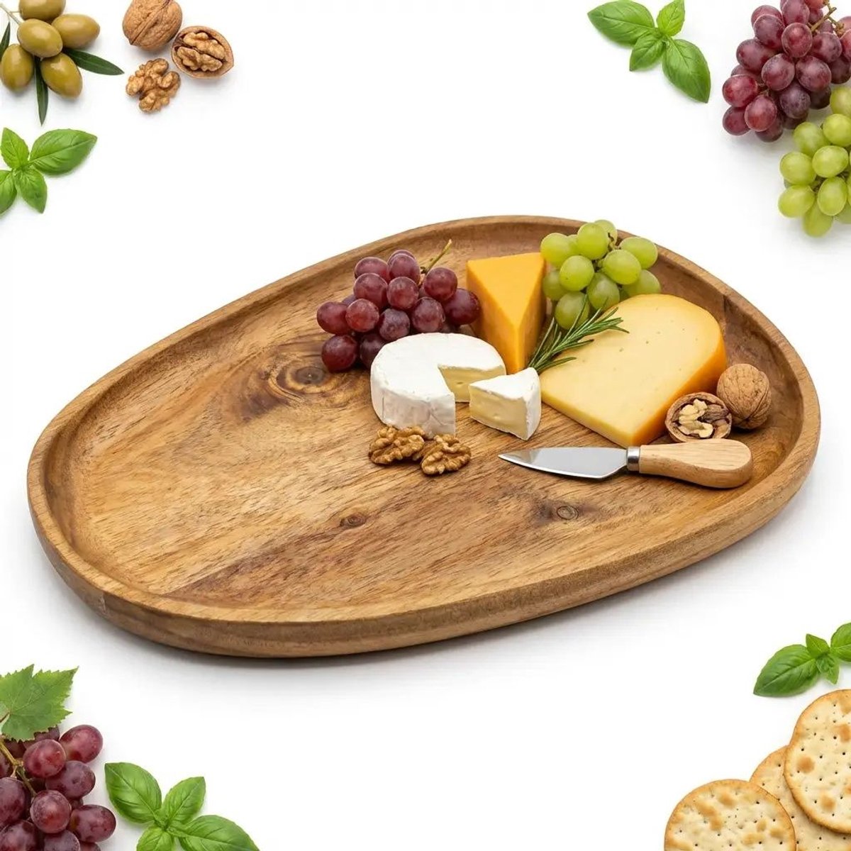 Acacia Houten Dienblad 25x18x2 cm - Natuurlijk Hout