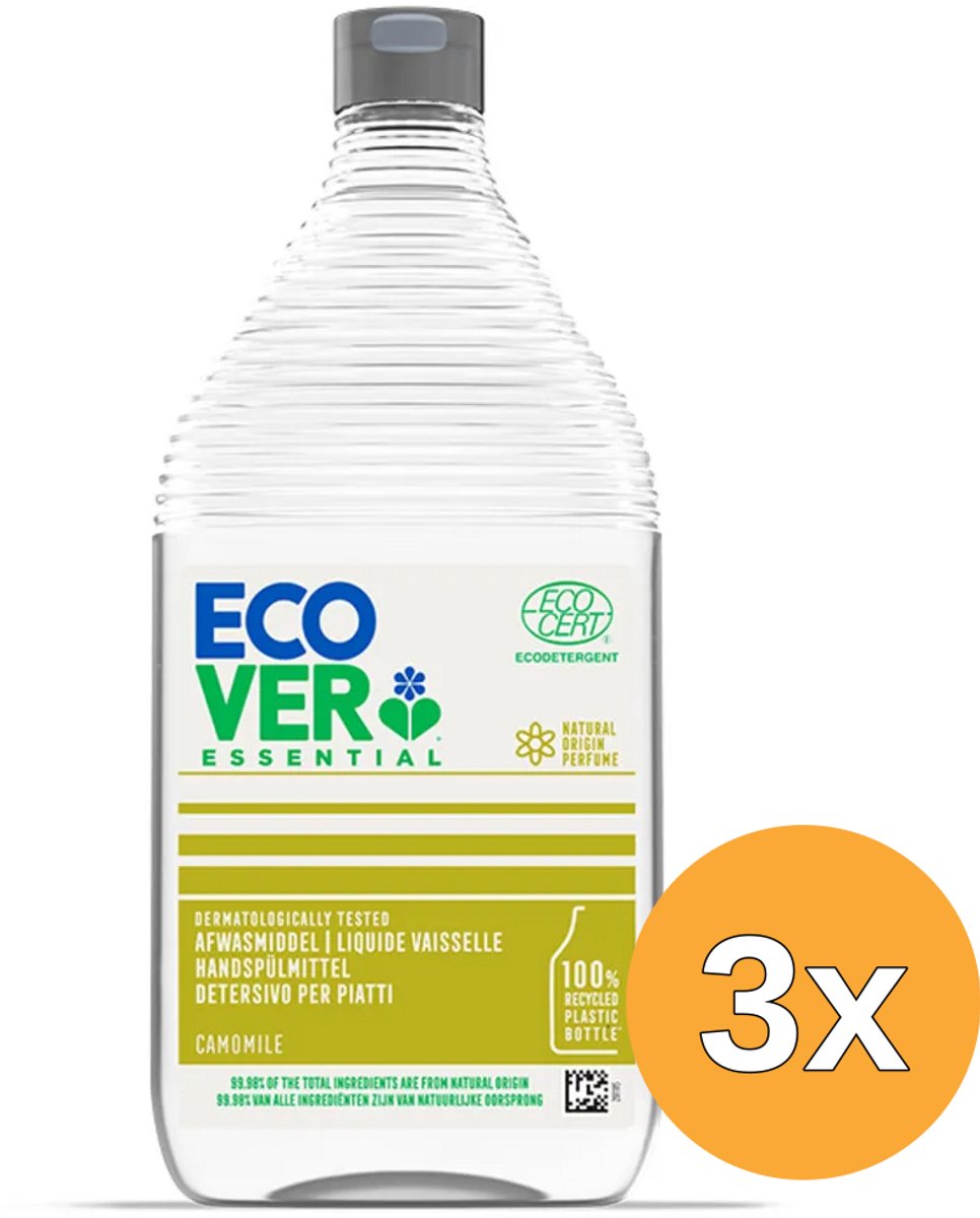 3x Ecover Afwasmiddel Kamille (950 ml)