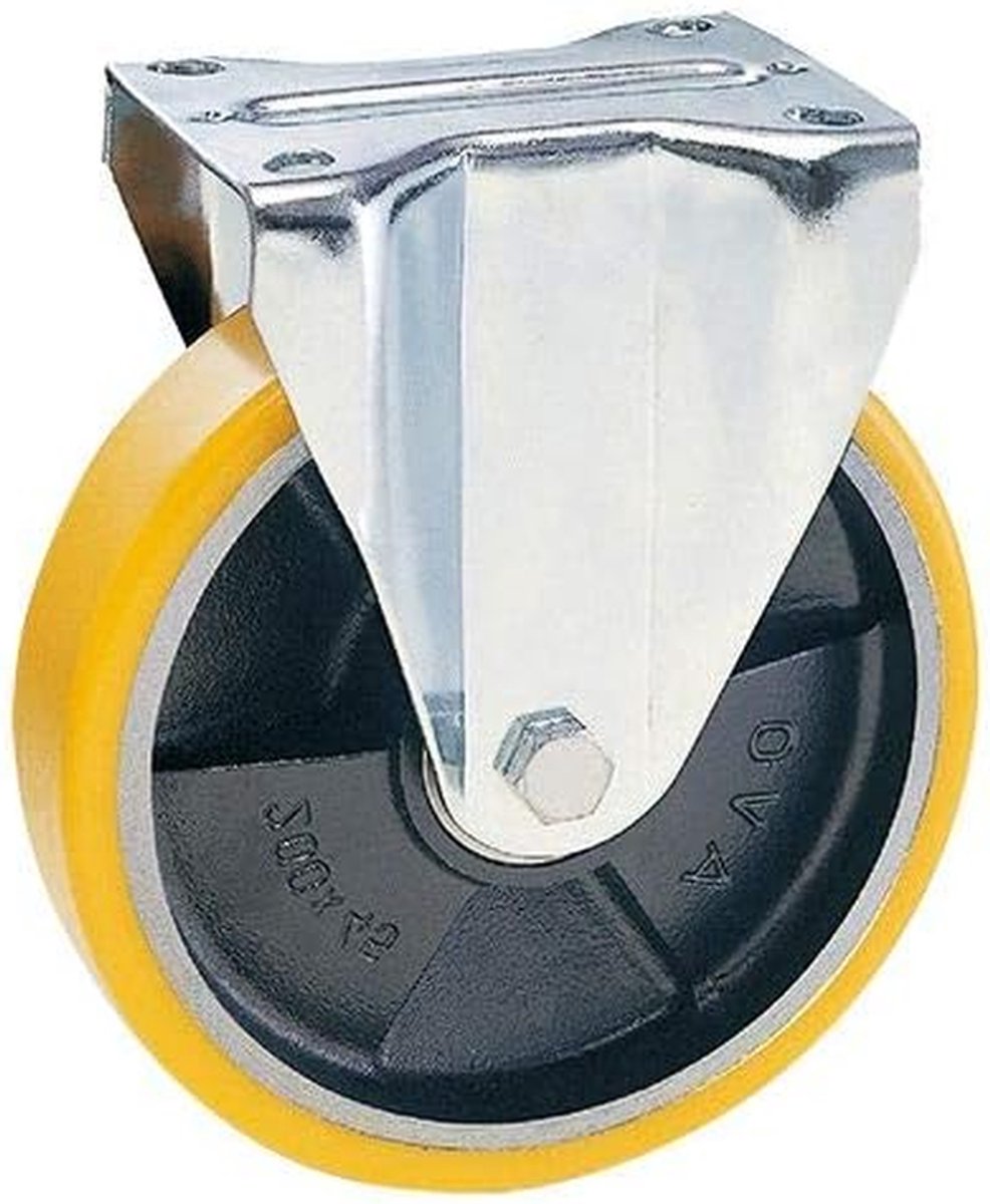 Wiel voor steekwagen - Steekwagenwiel - Materiaal verplaatsen - Gietijzeren kern - Ø 125 x 30 mm - Zilverkleurig