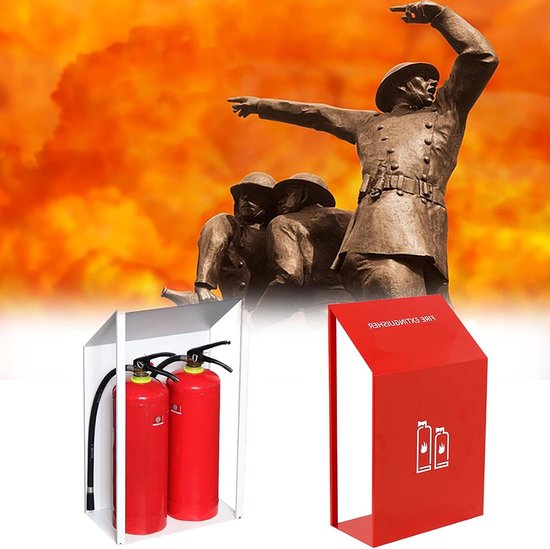 Brandblusser Opbergkast - Brandblusser Displayrek - Brandbeveiliging Opslag - Roestvrij Staal - 1-5 Kg - Zilver