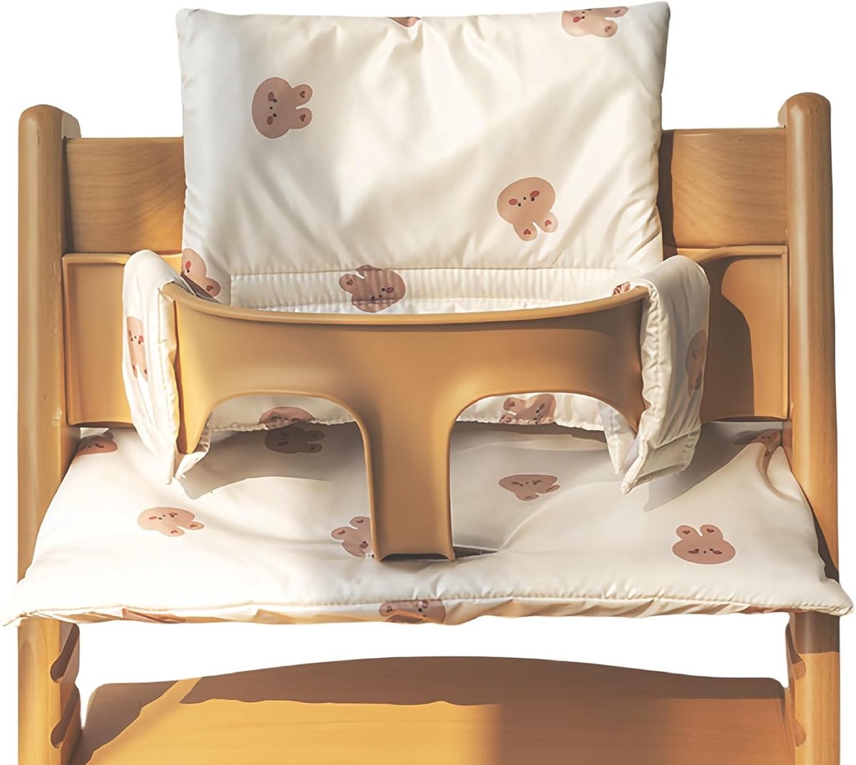 Zitkussen voor Kinderstoel met Gelamineerde Coating, Eenvoudige Bevestiging, Antislip Kussen Set voor Comfort en Ondersteuning