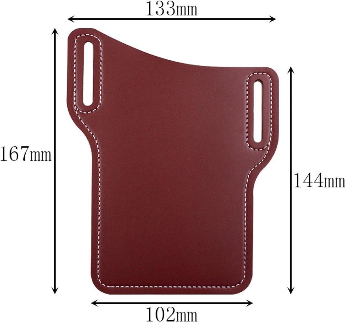 Retro leren heuptas voor mannen, multifunctionele mobiele telefoon tas, riemholster met dubbele laag voor telefoons tot 6,5 inch, ideaal voor dagelijks gebruik en reizen