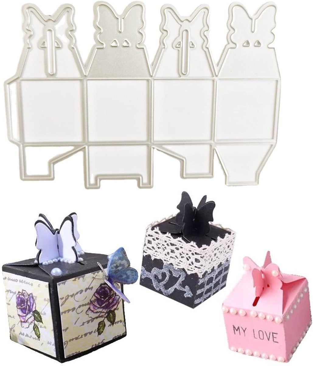 Die Cutting Stencil voor Snoepdoos - 15 cm x 19,8 cm - Stencil voor Cadeaudozen, Creatief Knutselen en Metalen Mallen