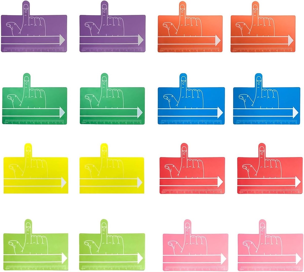 16 Stuks Kleurrijke LED Leestrepen - Handige Focus Tools voor Kinderen, Handwriting Hulp en Oefeningen