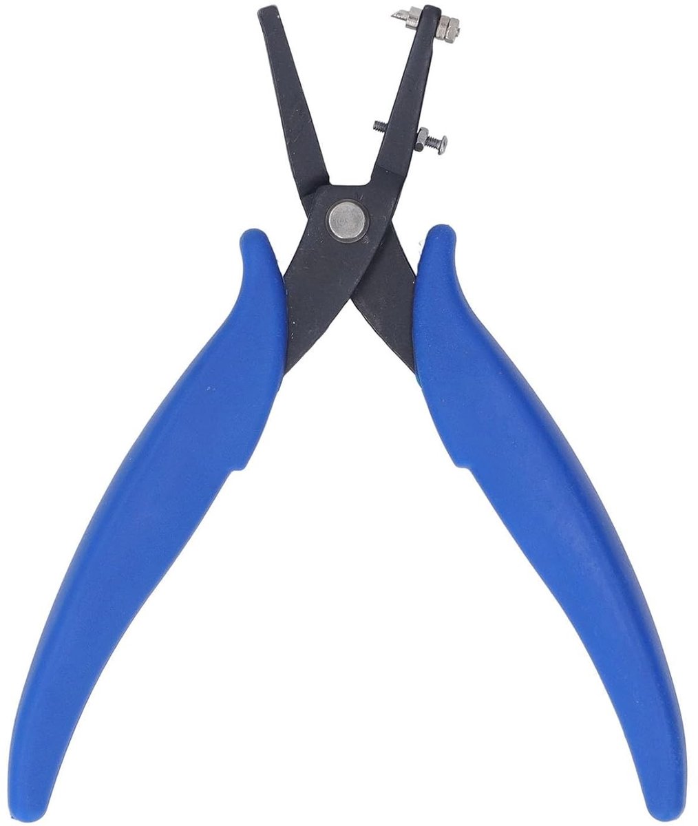 Perforator voor Leren Riemen, Ronde Perforator van 1,6 Mm met HSS-ponsnaald en Handvat voor Sieraden en Lederen Creaties maken