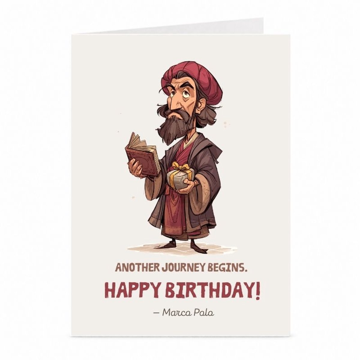 Marco Polo - Verjaardagskaart - JustTheCardGuy - A6 met envelop