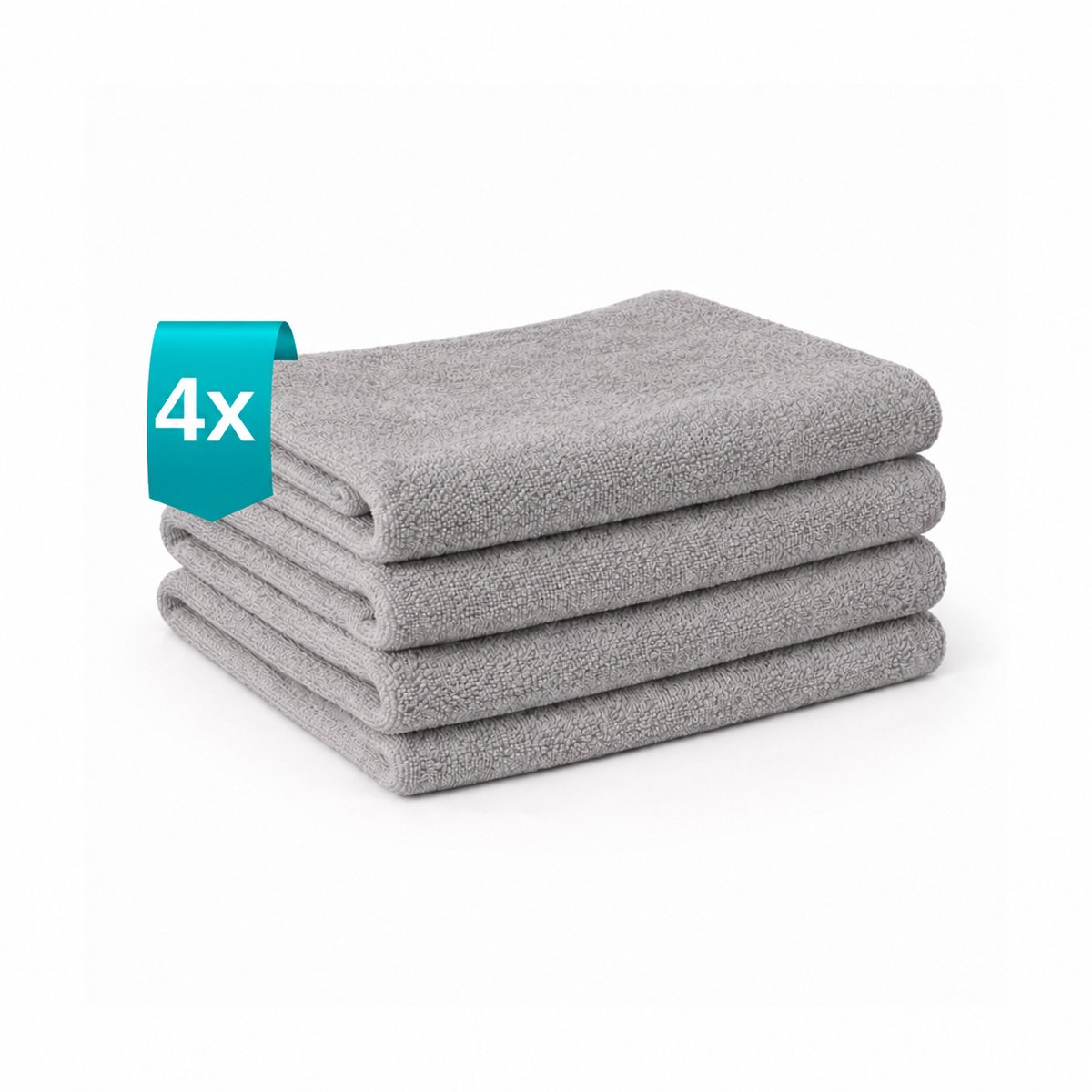 Tavas Harmonie Gastendoekjes 30x50 cm Grijs Set van 4 100% Katoen Gastenhanddoek Rechthoek Handdoek Keuken Hotelkwaliteit Gastendoek