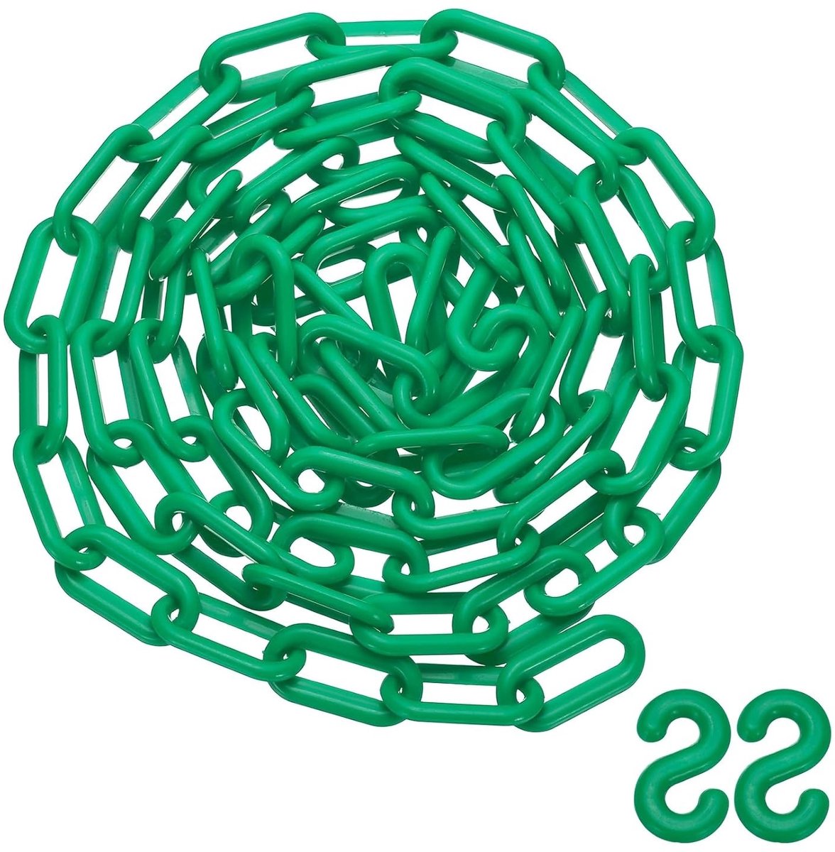 Plastic kettingschakels voor veiligheidsbarrières, 3 m, lichtgewicht en waterdicht, ideaal voor omheining, wachtrijen en evenementen