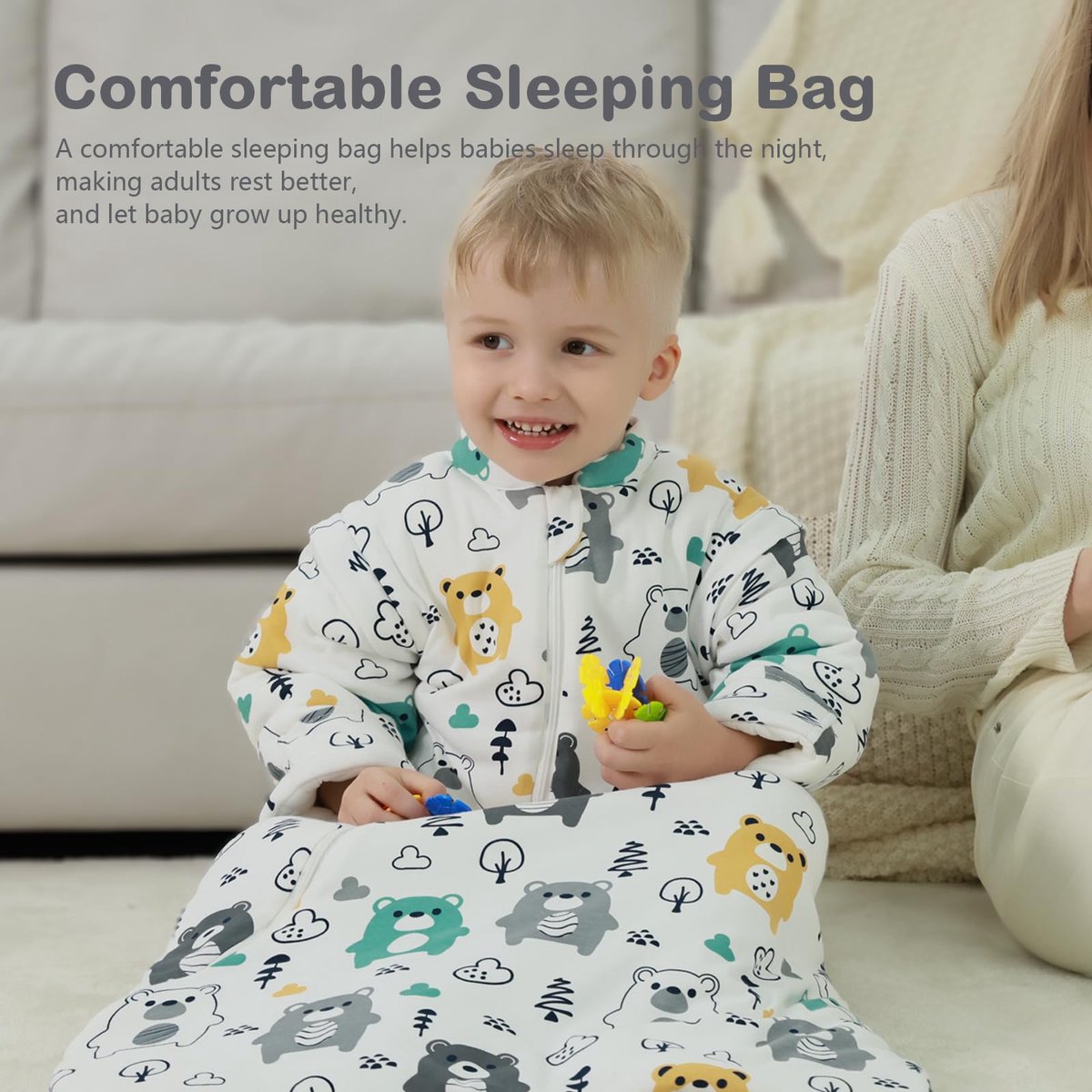 Babyslaapzak 3,5 TOG - Lange Mouwen - Winterslaapzak 90-105Cm - Houdt je baby warm - ShopVlot
