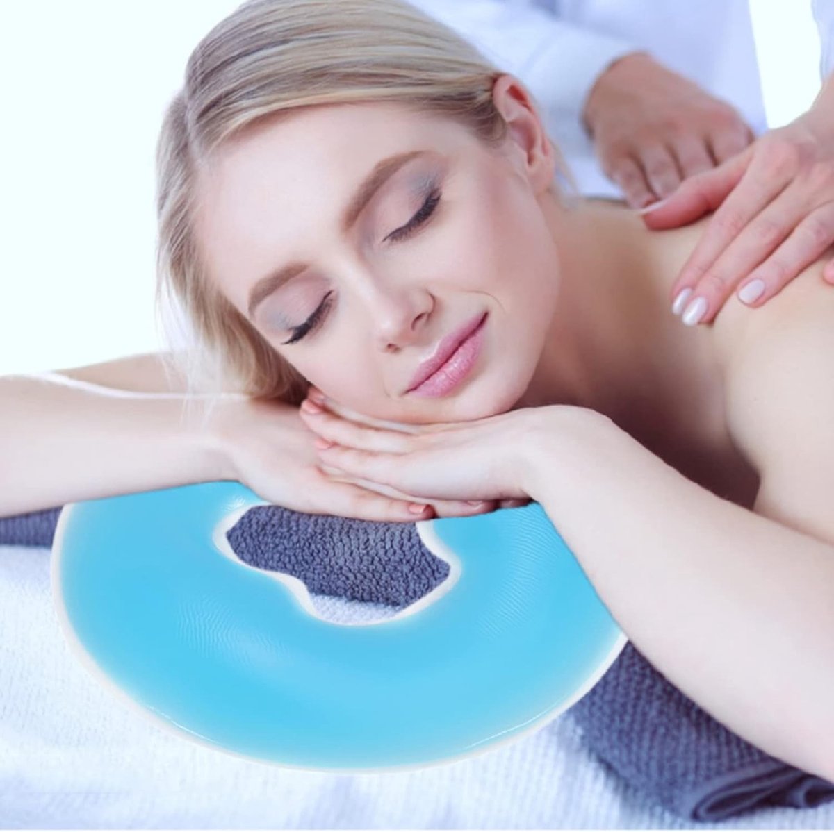 Comfortabel gelkussen voor hoofd en gezicht - Massagekussen voor ontspanning en pijnverlichting
