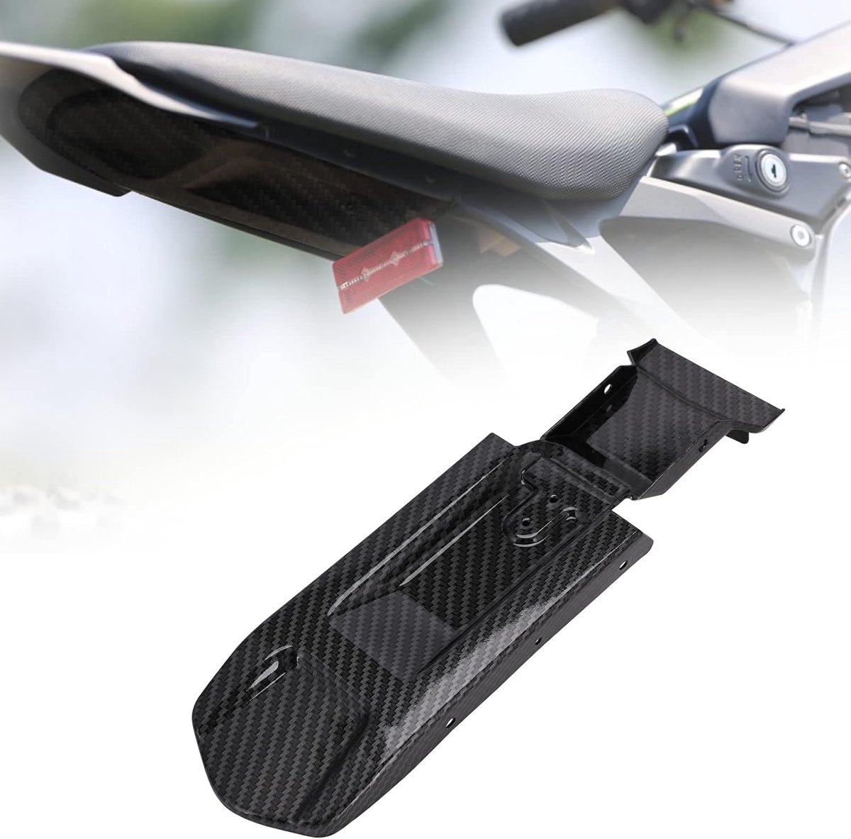 Achterspatbord Binnenplaat - Carbon Fiber Patroon - Hoogwaardige PP Kunststof - Beschermt tegen modder en water - ShopVlot