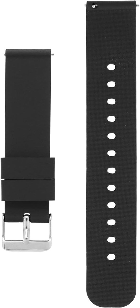 Zachte Rubber Horlogebanden met Snelle Bevestiging - Vervangende 21cm Straps met Zilveren Gesp voor Comfort en Stijl