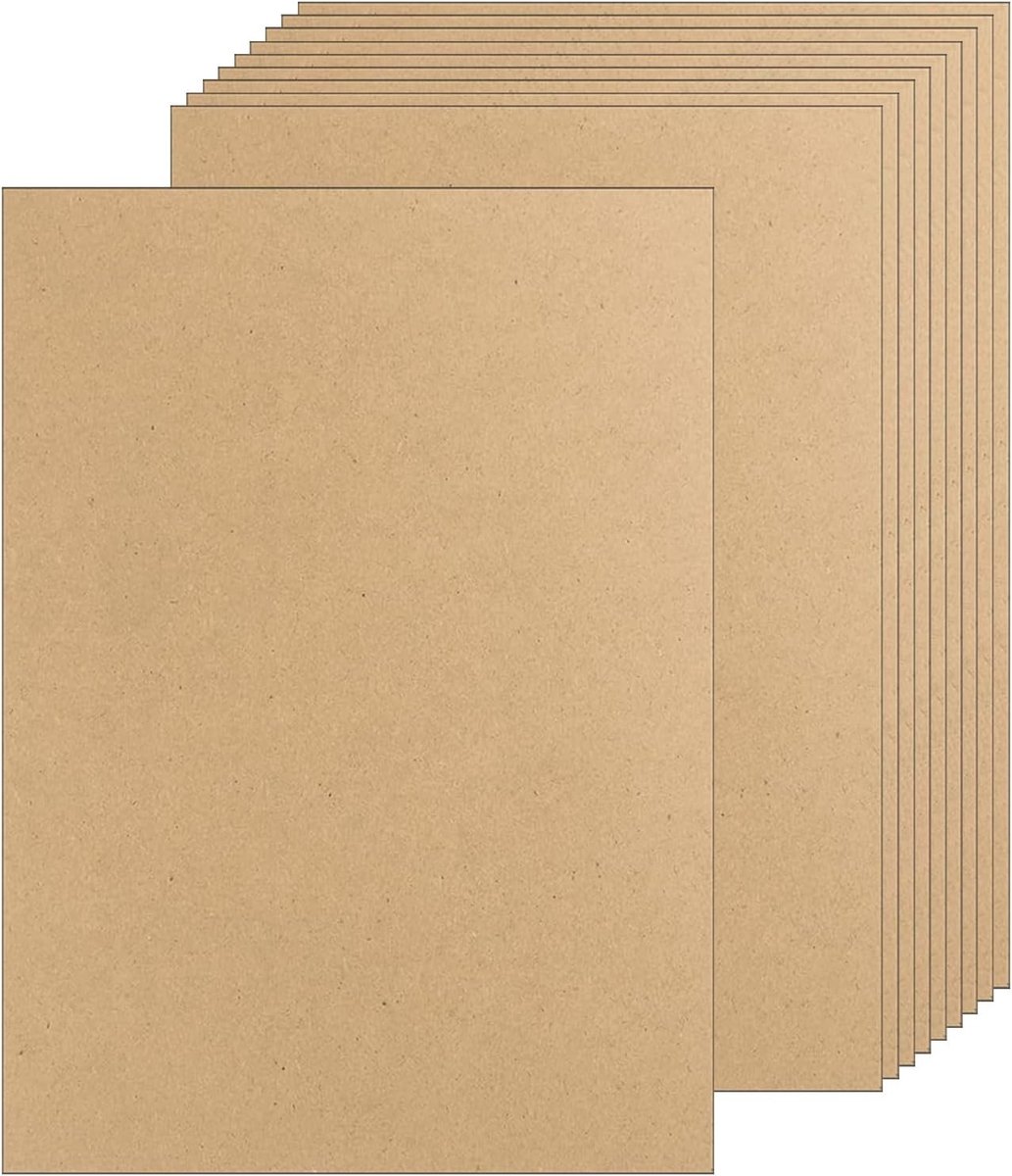 MDF Houten Plaat voor Creatieve Projecten, 42 x 30 cm, 2 mm Dikte, Onbewerkt Hardboard, Ideaal voor Knutselen en DIY Activiteiten