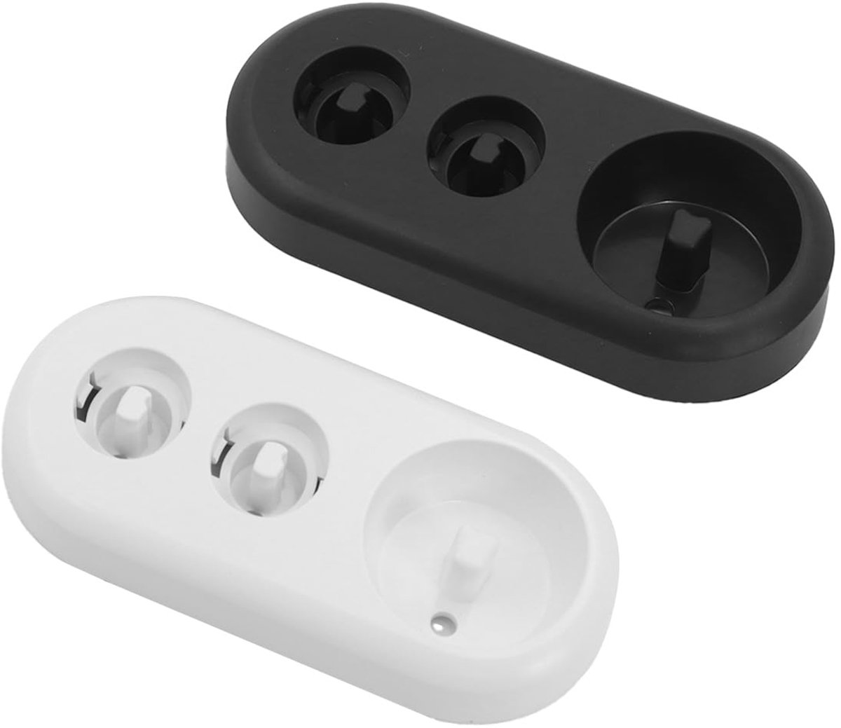 Elektrische tandenborstelhouders 2 stuks - compatibel met io 3/4/5 - zwart/wit - handige opbergoplossing - ShopVlot