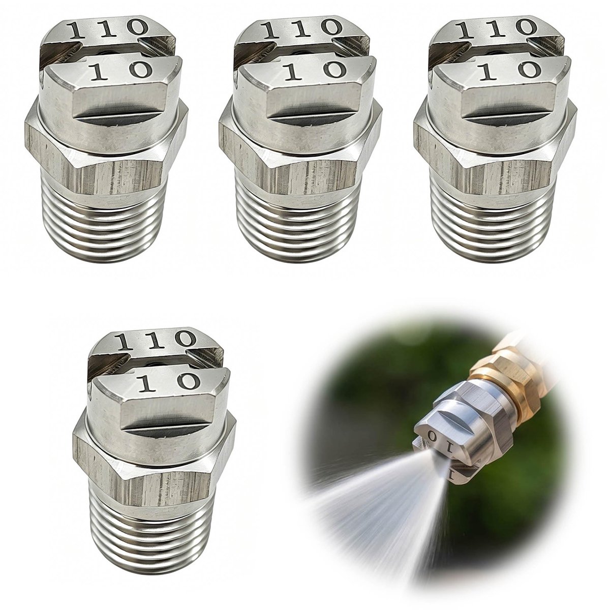 Hogedrukreiniger Düse 110 Grad, 4 Stuks, 2.0 mm