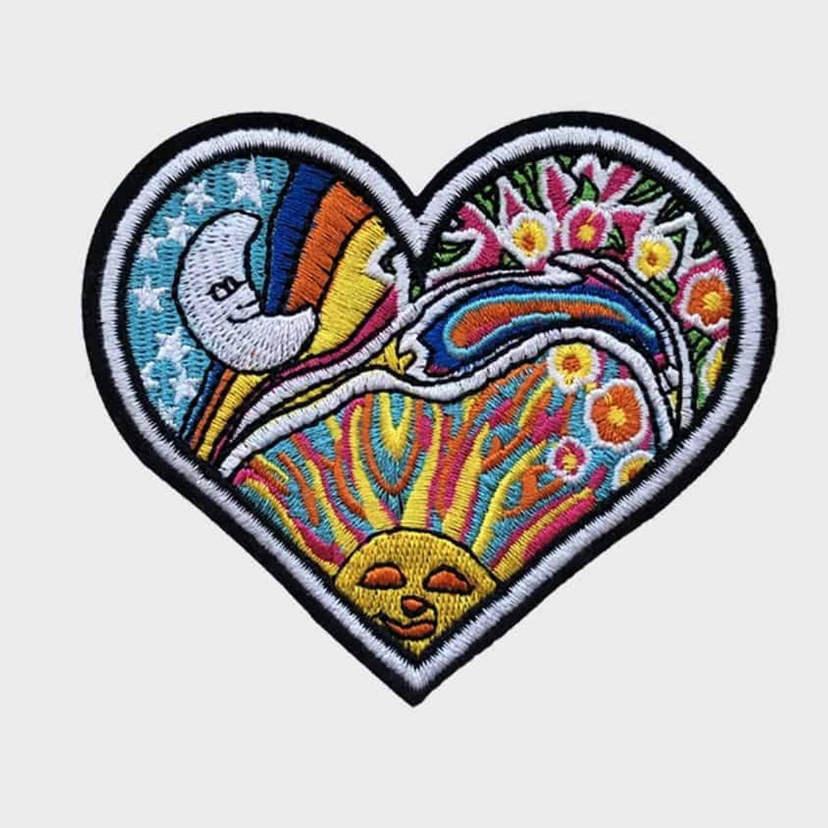 Patchy® – Kleurrijk hart Strijk Embleem Patch 8 x 9.3 cm