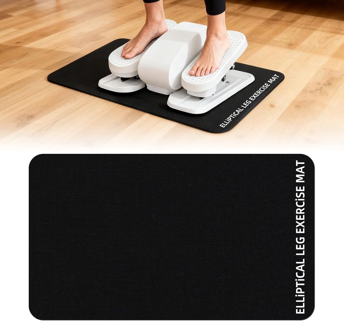 Verbeterde trainingsmat voor elliptische machines, antislip vloermat voor optimale bescherming, geschikt voor fitnessapparatuur en voetpedalen