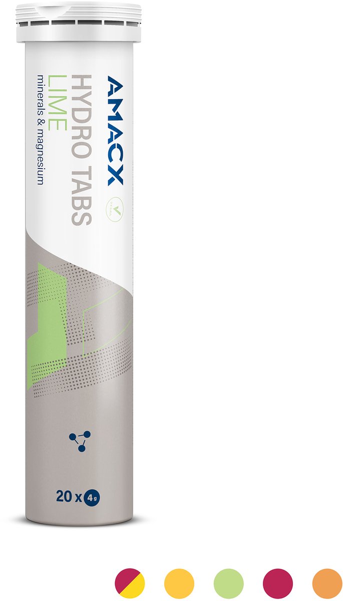 Amacx Hydro Tabs - Electrolytes - Elektrolyten - Elektrolyten Poeder - Lime - 6 pack - 120 tabs — afbeelding 2