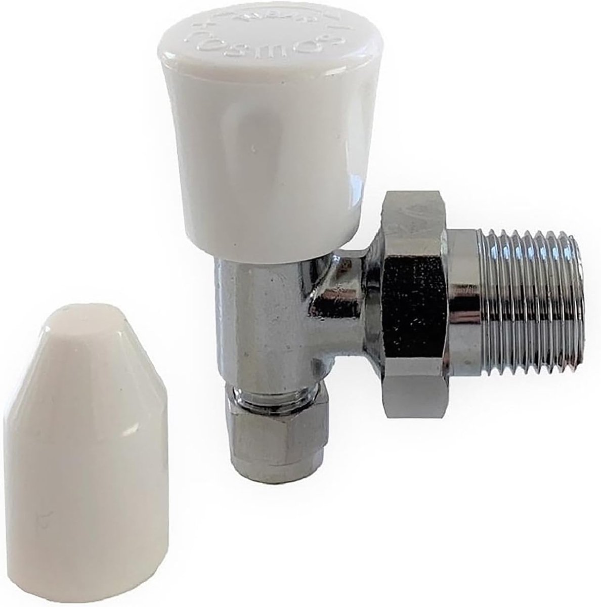 8mm Verchroomde Cosmos Hoek Radiator Valve - Verwarmingssysteem Controle Fitting - ShopVlot