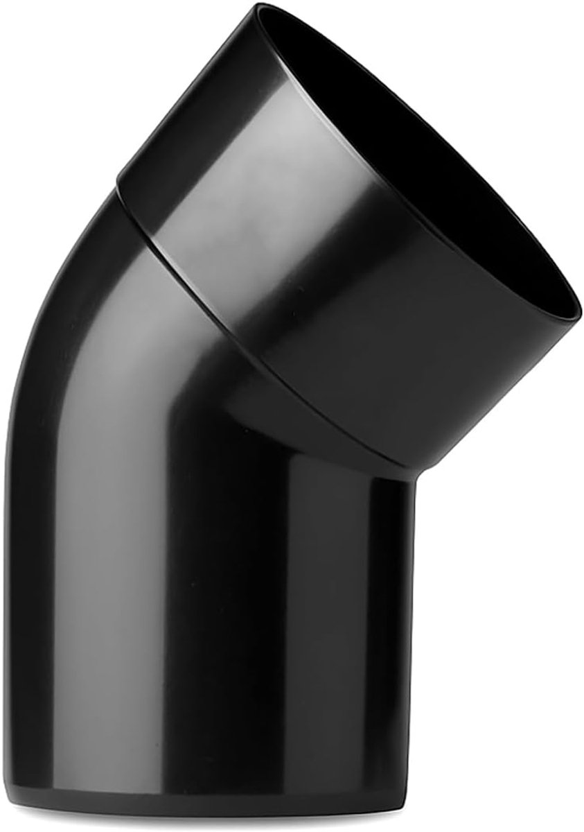 5X 43mm Mannelijke & Vrouwelijke 45 Graden Oplosmiddel Weld Bend Zwart Plastic Afval Pijp Fitting - ShopVlot