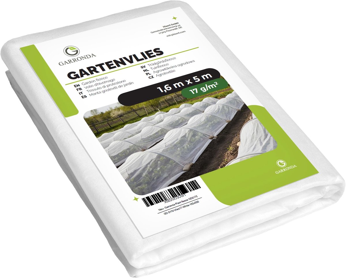 Wintervlies 1,6 × 5 m - 17 g/m² - Beschermt planten - Verhoogt groei - ShopVlot
