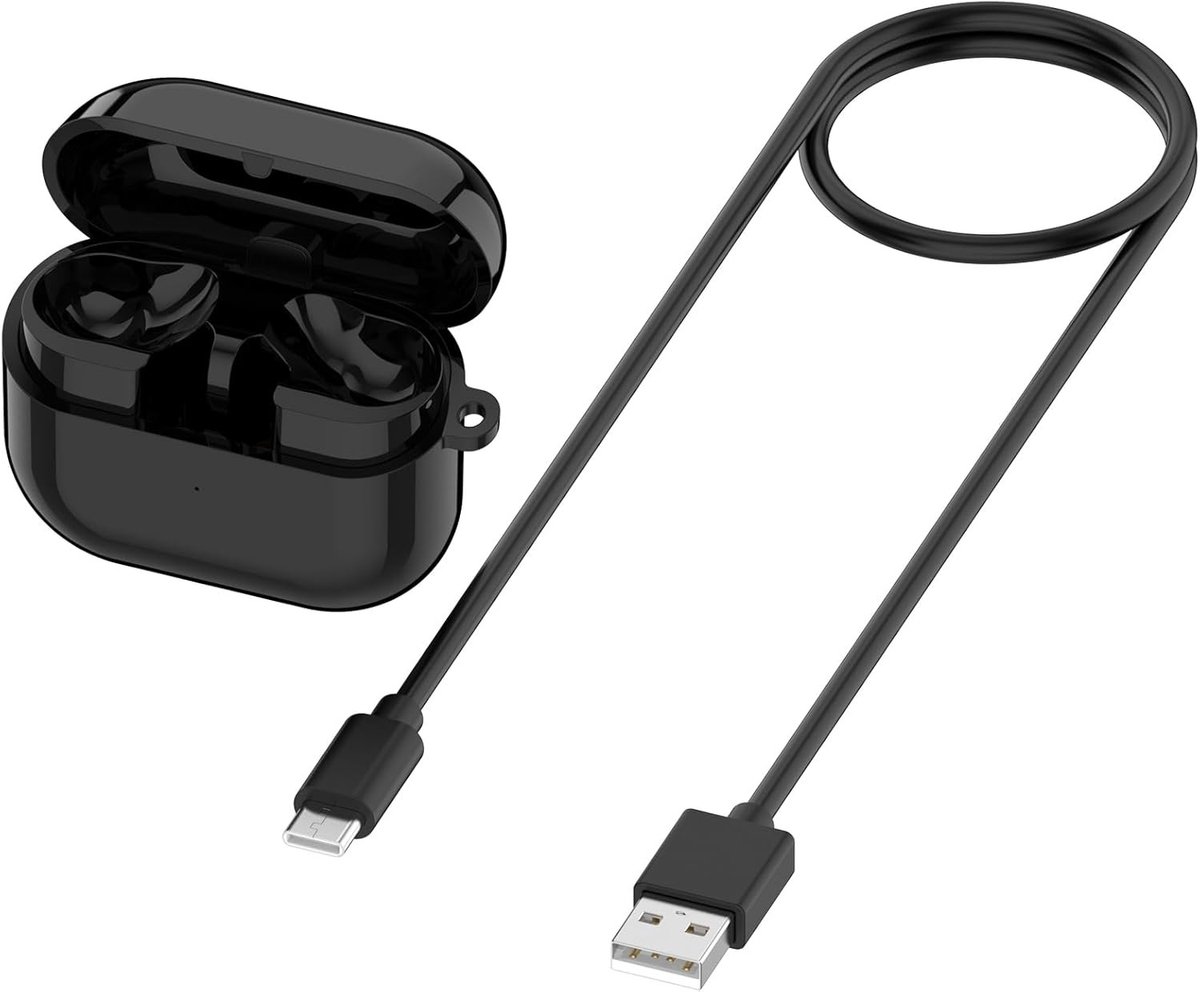 Vervangende Oplaadcase voor Draadloze Oordopjes, Oplaadstation voor Buds3 Pro, Ondersteunt Draadloos Opladen (Zwart)