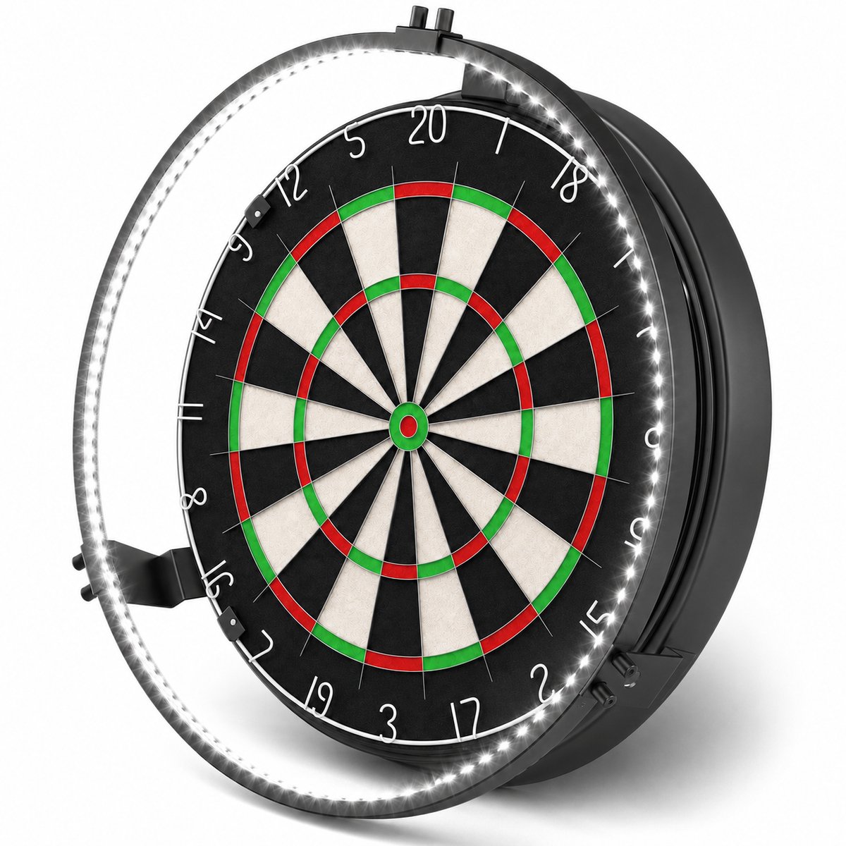 Dartbordverlichting en LED-lichtring - 360° schaduwvrij, dimbaar 10-100% - 12W 6500K - Thuis en club