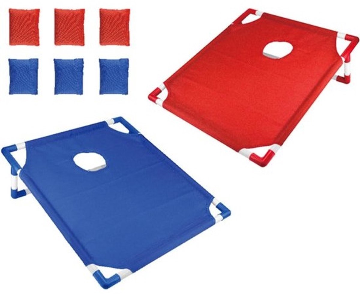 Draagbare Cornhole Set - Bean Bag Toss Spel - Buiten Spelen - Snelle Montage - 51x56x18.3cm - Meerkleurig