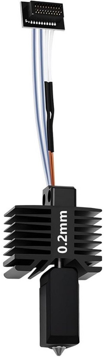 Geüpgradede Volledig Metalen Hotend voor P1/P1S Series - Inclusief Gehard Stalen 0.2mm Nozzle en Krachtige Keramische Heater