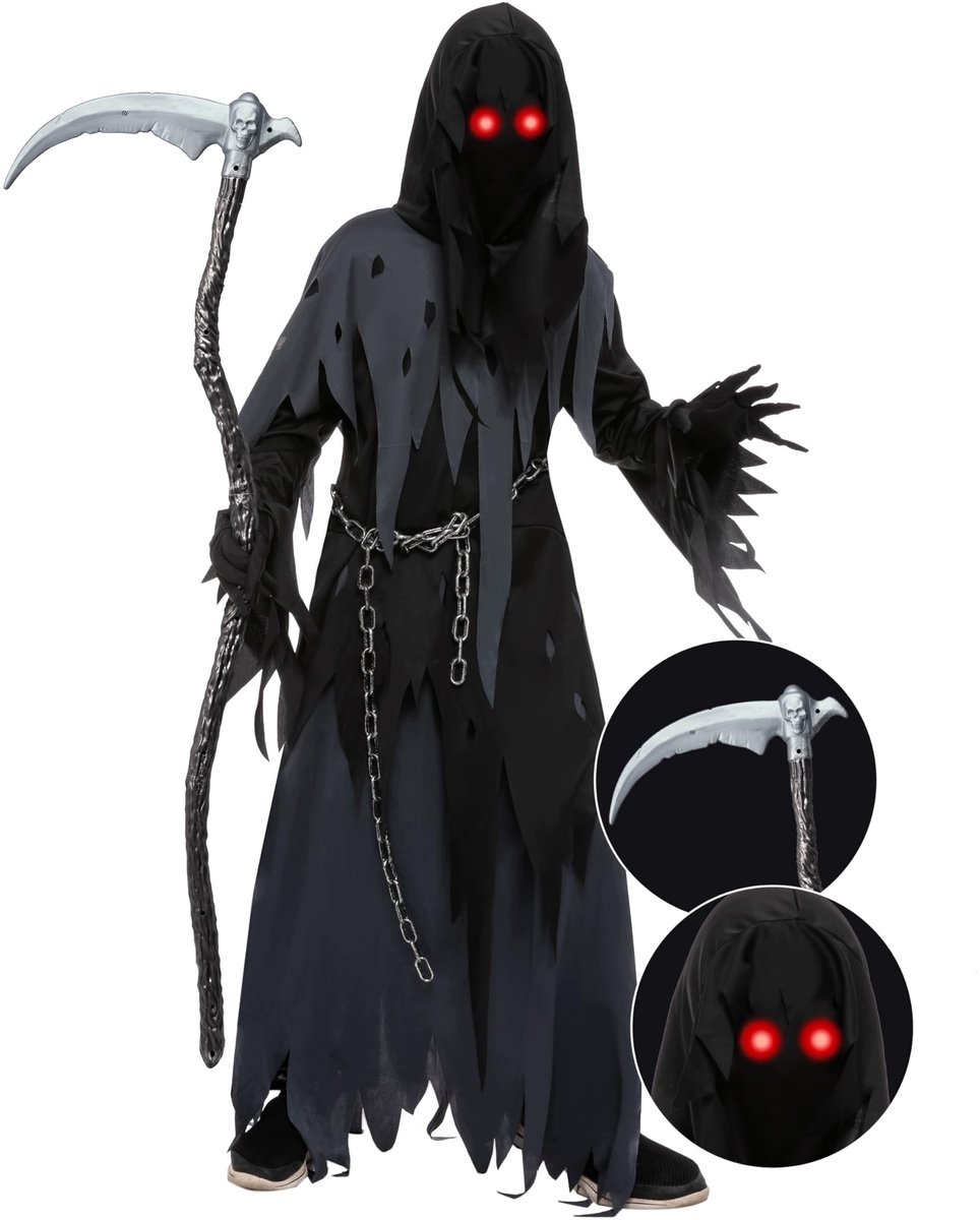 Spooktacular Creations Magere Hein-kostuum voor kinderen, XL - maat XL (12-14 jaar)