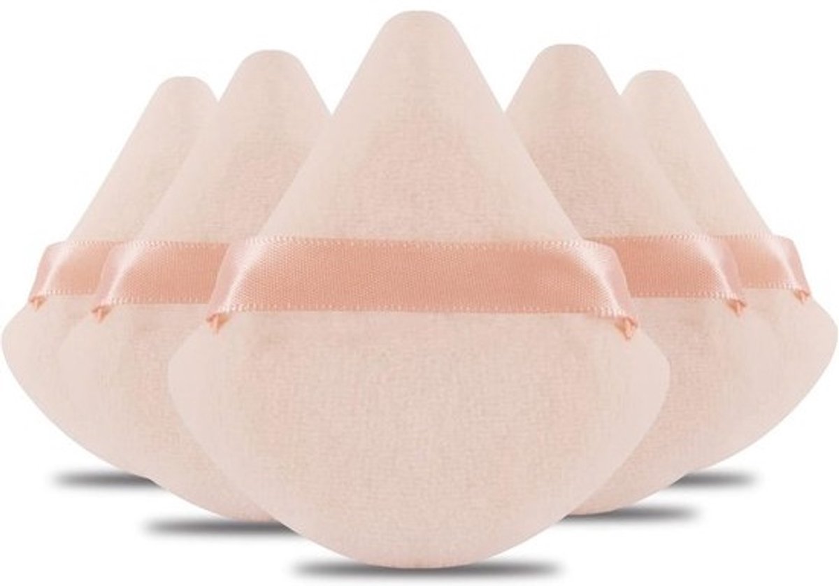 Set van 6 Zachte Driehoekige Make-up Poederdonsjes voor Cosmetica