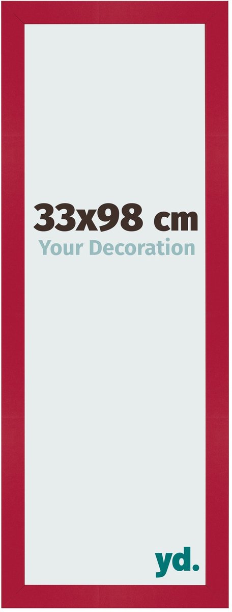 Your Decoration - Fotolijst 33x98 cm - MDF - Rood - Bologna