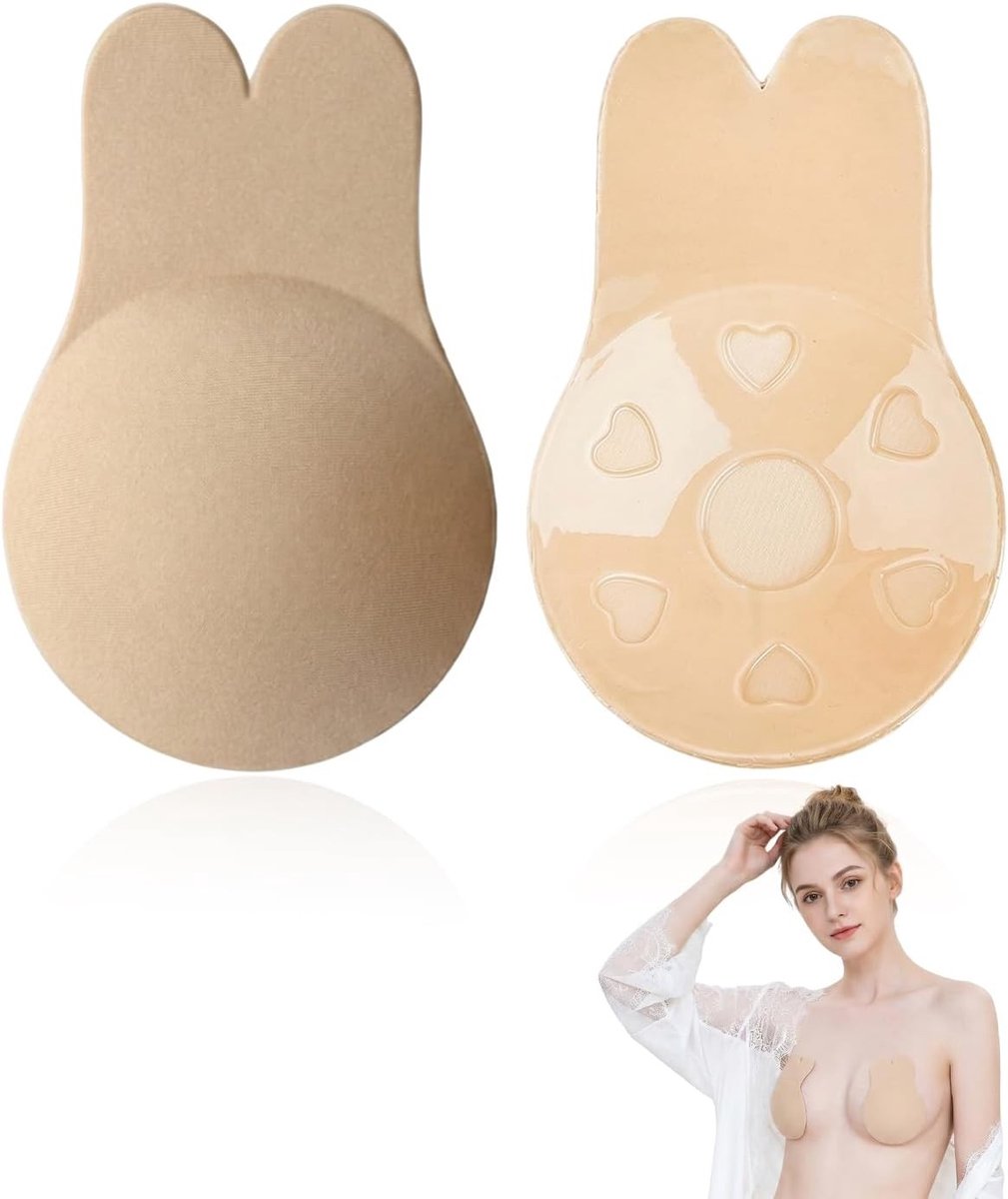 Zelfklevende borststoppers in maat S (cup A-B), ademende siliconen, onzichtbaar en veilig voor onder strakke kleding en speciale gelegenheden