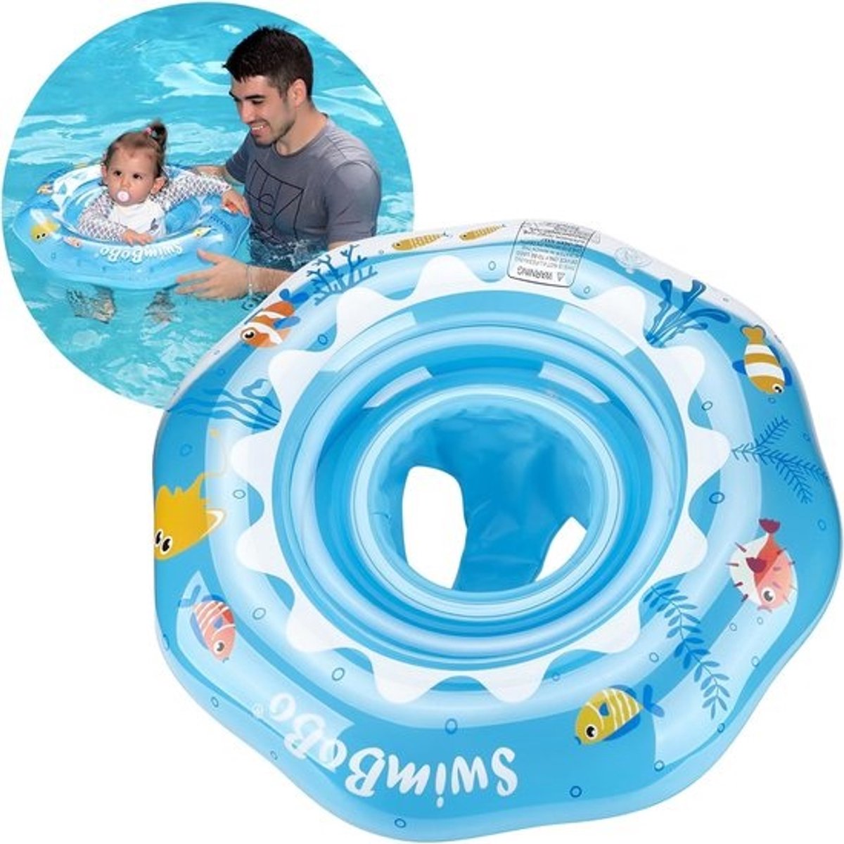 Opblaasbare Baby Zwem Float met Veilige Seat voor Peuters 6-36 Maanden