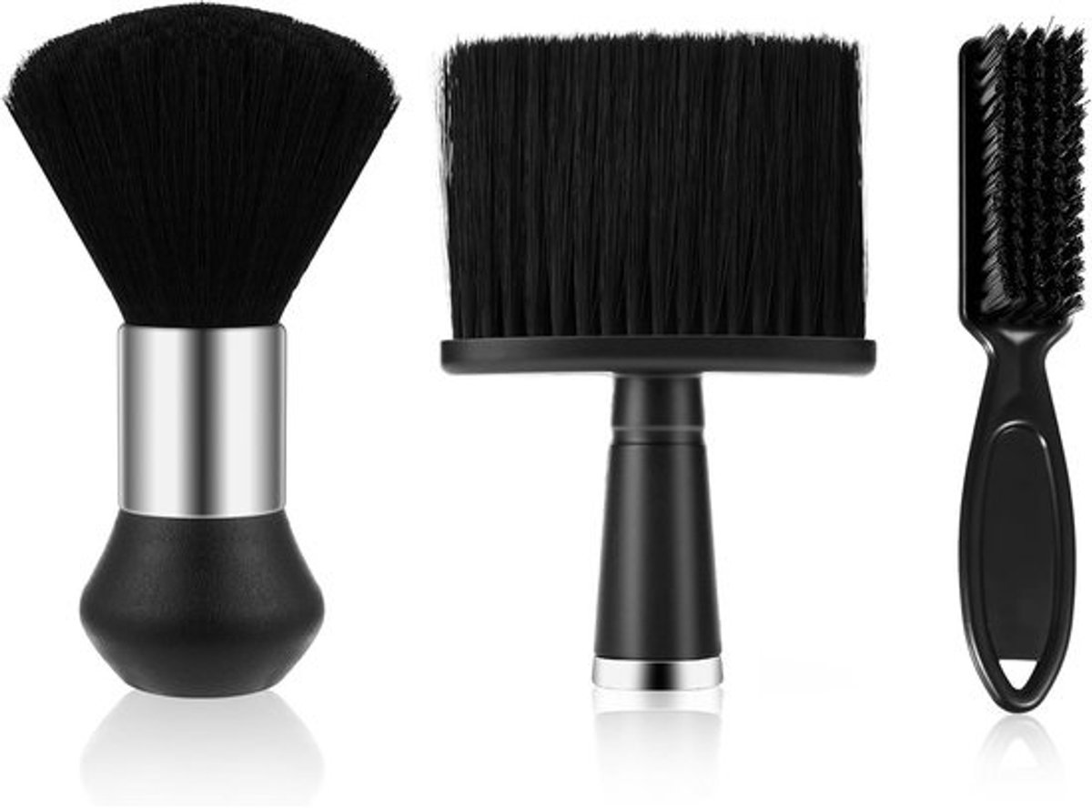 Professionele Nekdoeken en Kappersborstels voor Haarstyling - 3 Stuks