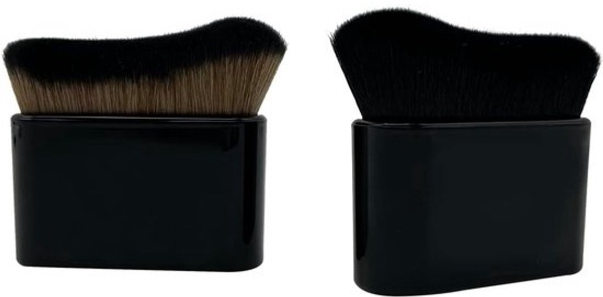 Set van 2 Lichaamsbruiningsborstels - Grote Kabuki Make-up Borstels voor een Streepvrije Tan