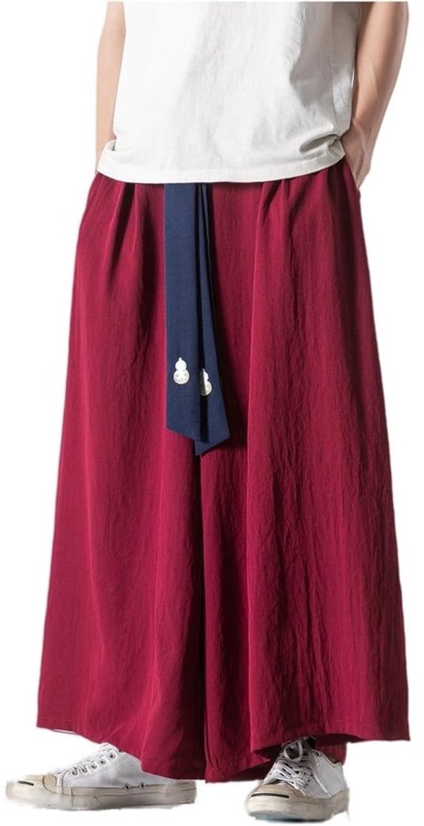 Heren Wijde Pijpen Broek Japanse Stijl Yoga en Hip Hop Stijl