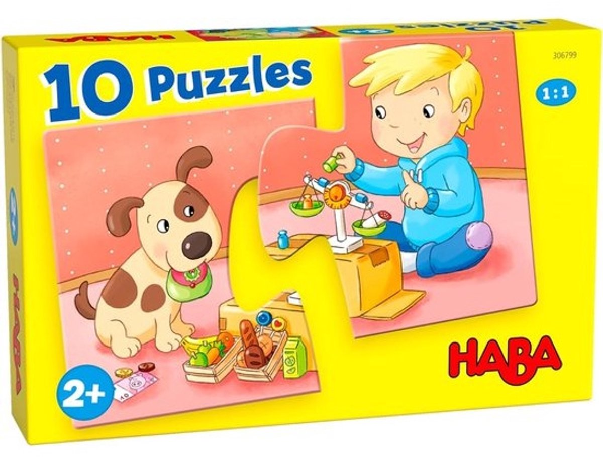 Tien Puzzels met Speelgoed Thema voor Peuters vanaf 2 Jaar