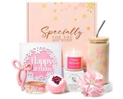 Birthday Gift for Women 10 11 12 16 18 21 30 Years Birthday Gift Girls Teenagers Best Friend Gift Set Pink Stuffs Gift Set for Boyfriend Sister Coworker
