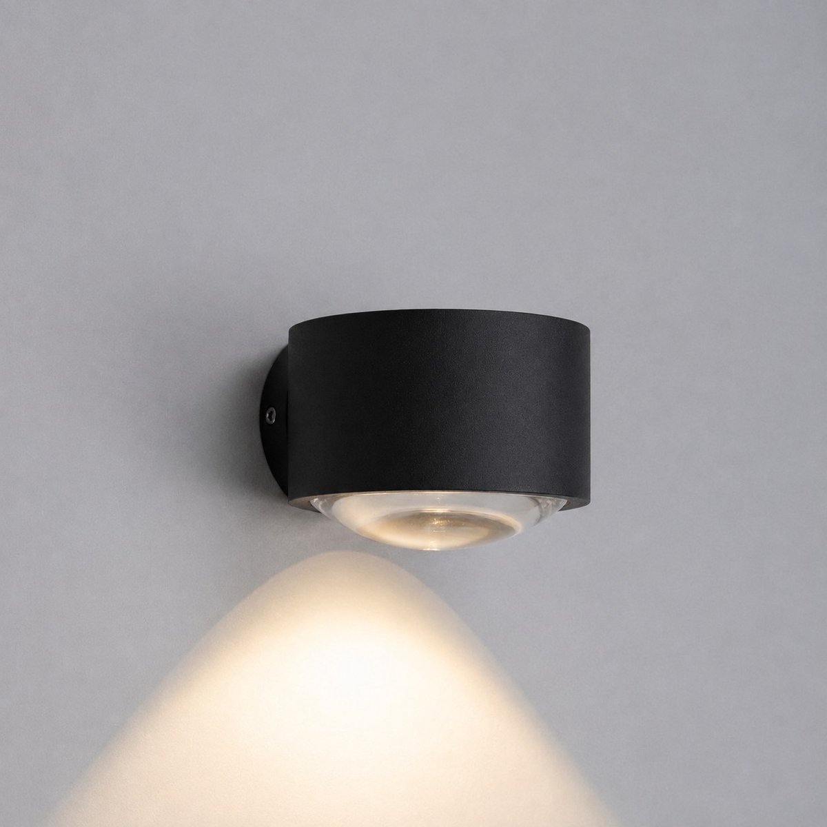 KS Verlichting - wandlamp - Scope - downlighter - zwart - binnenverlichting - glas - aluminium - IP65 - muurlamp - 3000K