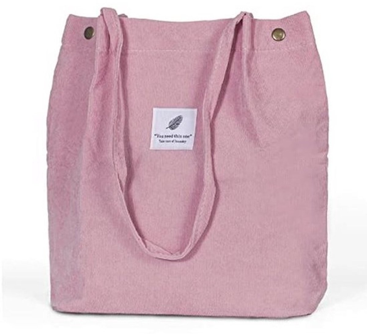 Dames Corduroy Tote Bag - Casual Schoudertas voor Dagelijks Gebruik