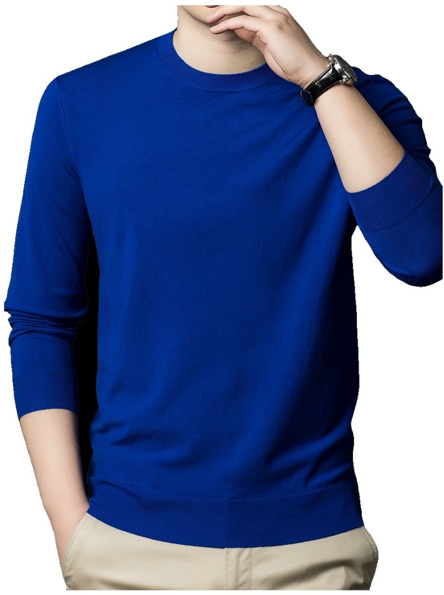 Currero Sweater Heren Sweaters Sweatshirt Hoodie Warme Trui Pullover Jumper Crewneck Vest Donkerblauw