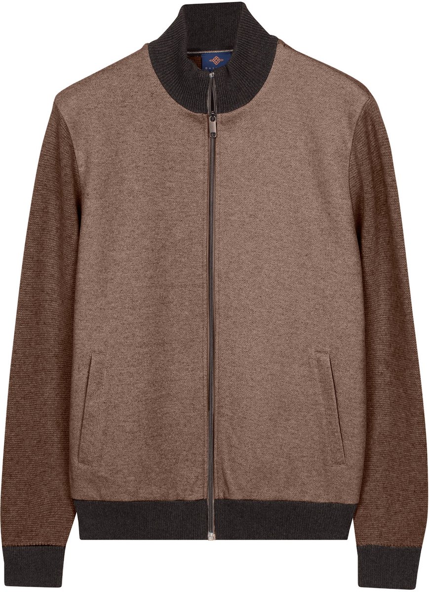 Baileys Taupe Lange mouw Regular Fit Vest 622096 875