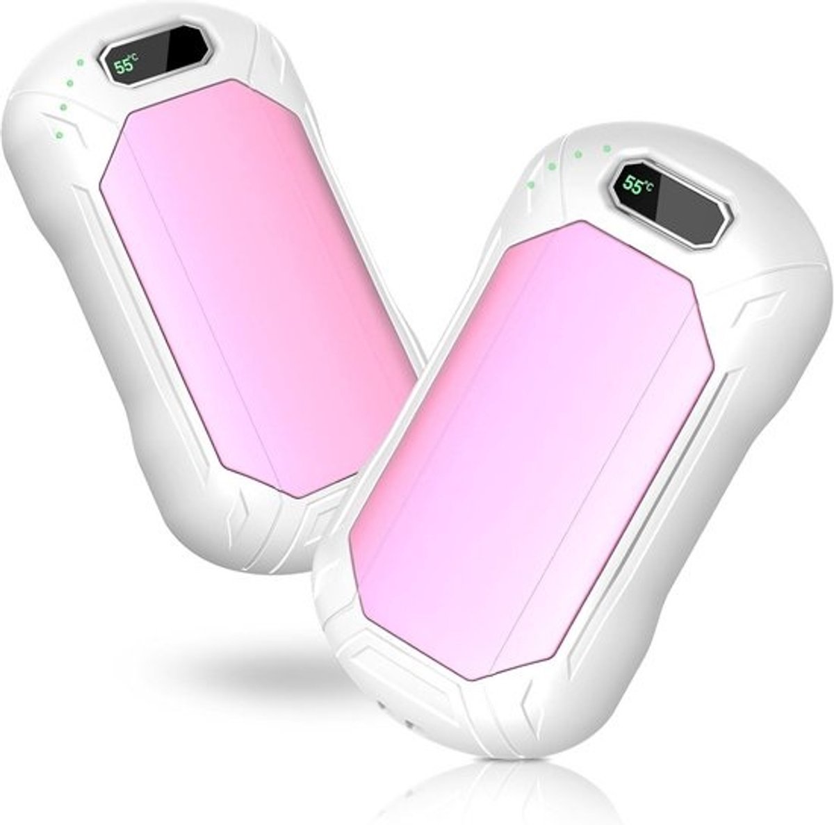 Oplaadbare Handwarmer met LED Display - 6000mAH, 3 Warmteniveaus, Draagbaar voor Kamperen en Golf (Roze)