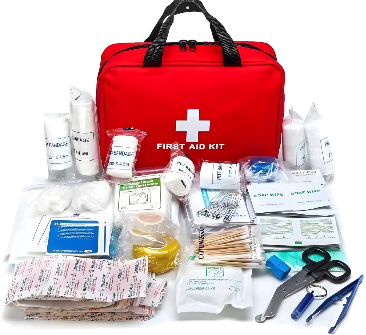 Famanu – -set, 170-delig, 25 x 18 x 8 cm, complete set voor eerste hulp